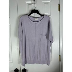 Allie Rose Womens Lavender Blouse Size 2x